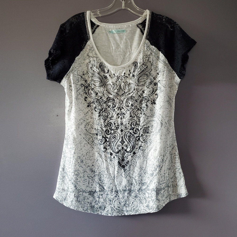 Maurice preowned t shirt with bling on design